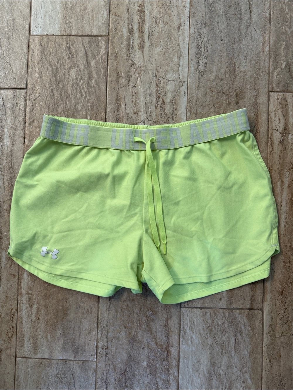 Under Armour Women's Neon Lime Athletic Shorts